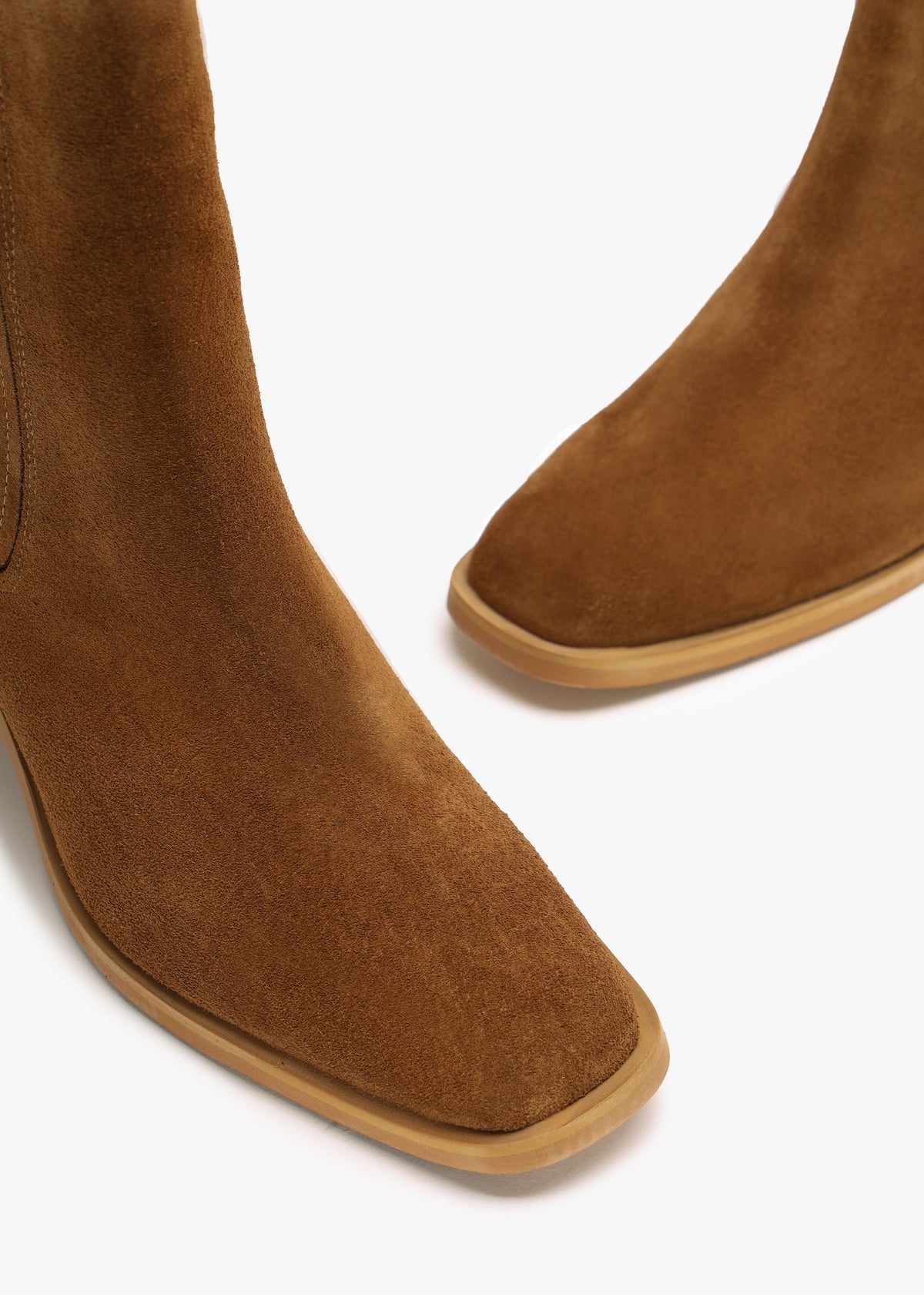Indie Tan Suede Western Chelsea Boots