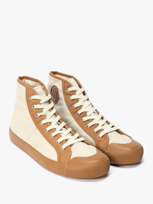 Men’s Colchester Contrast Deadgrass & Ecru High-Top Trainers
