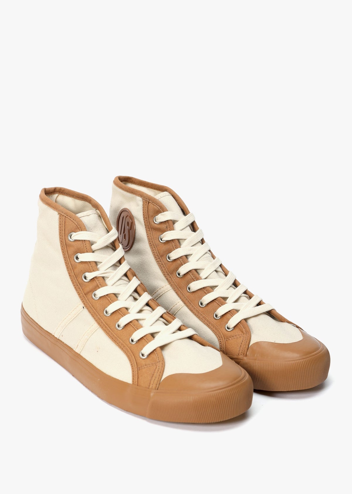 Men’s Colchester Contrast Deadgrass & Ecru High-Top Trainers