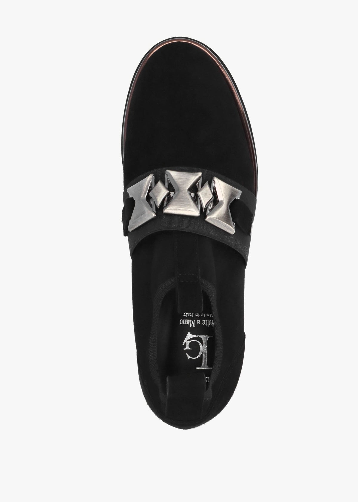 Black Suede Adorned Trouser Shoes