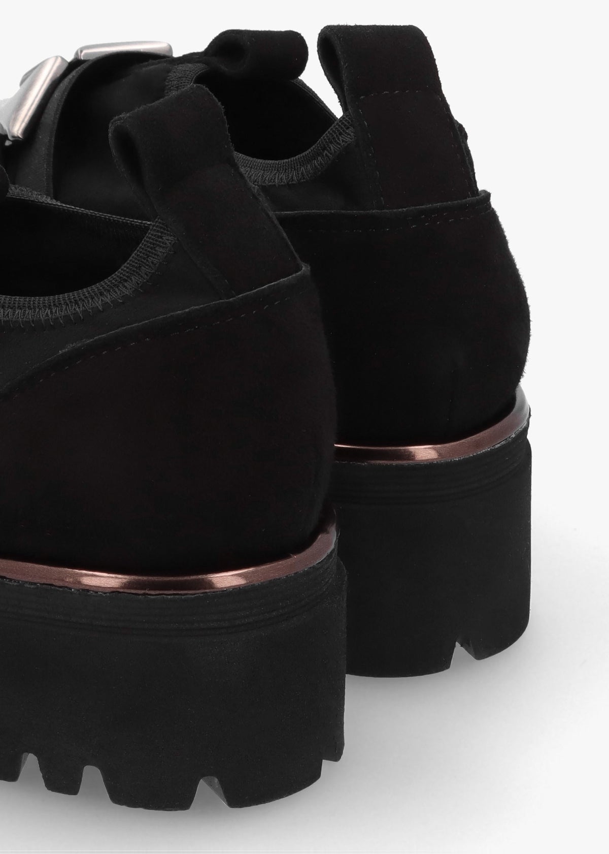 Black Suede Adorned Trouser Shoes