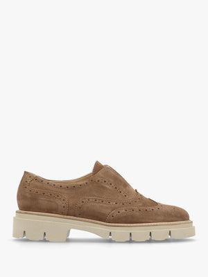 Tan Suede Brogue Trouser Shoes