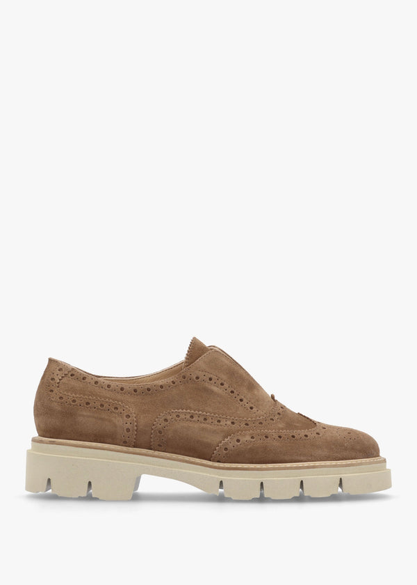 Tan Suede Brogue Trouser Shoes