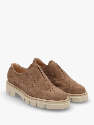 Tan Suede Brogue Trouser Shoes