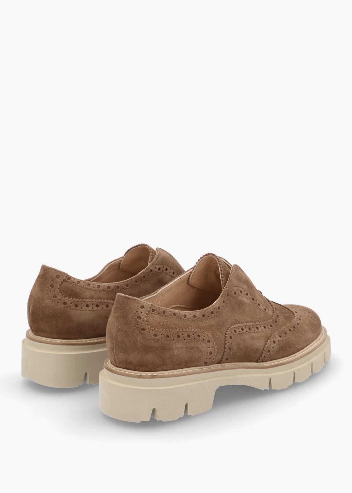 Tan Suede Brogue Trouser Shoes