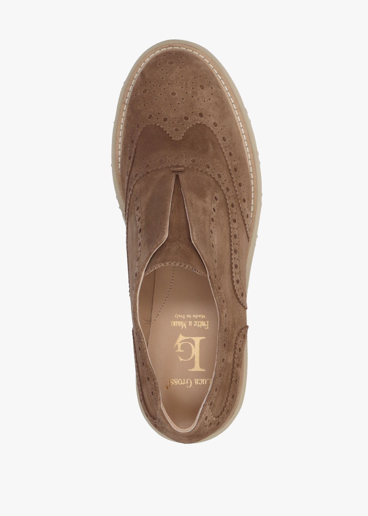 Tan Suede Brogue Trouser Shoes
