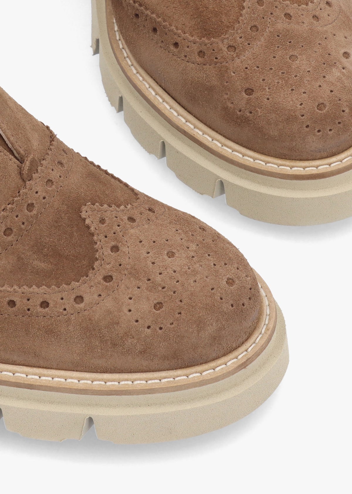 Tan Suede Brogue Trouser Shoes