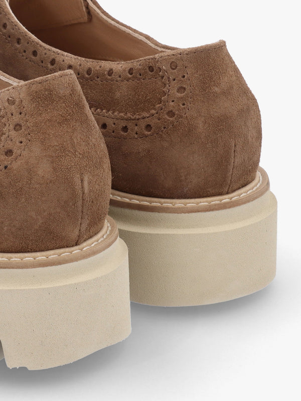 Tan Suede Brogue Trouser Shoes
