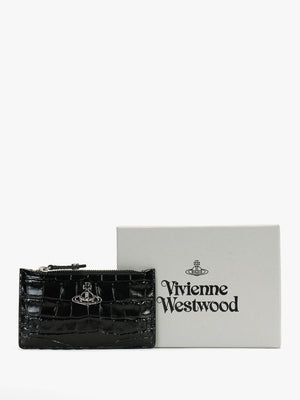 Slim Long Black Card Holder