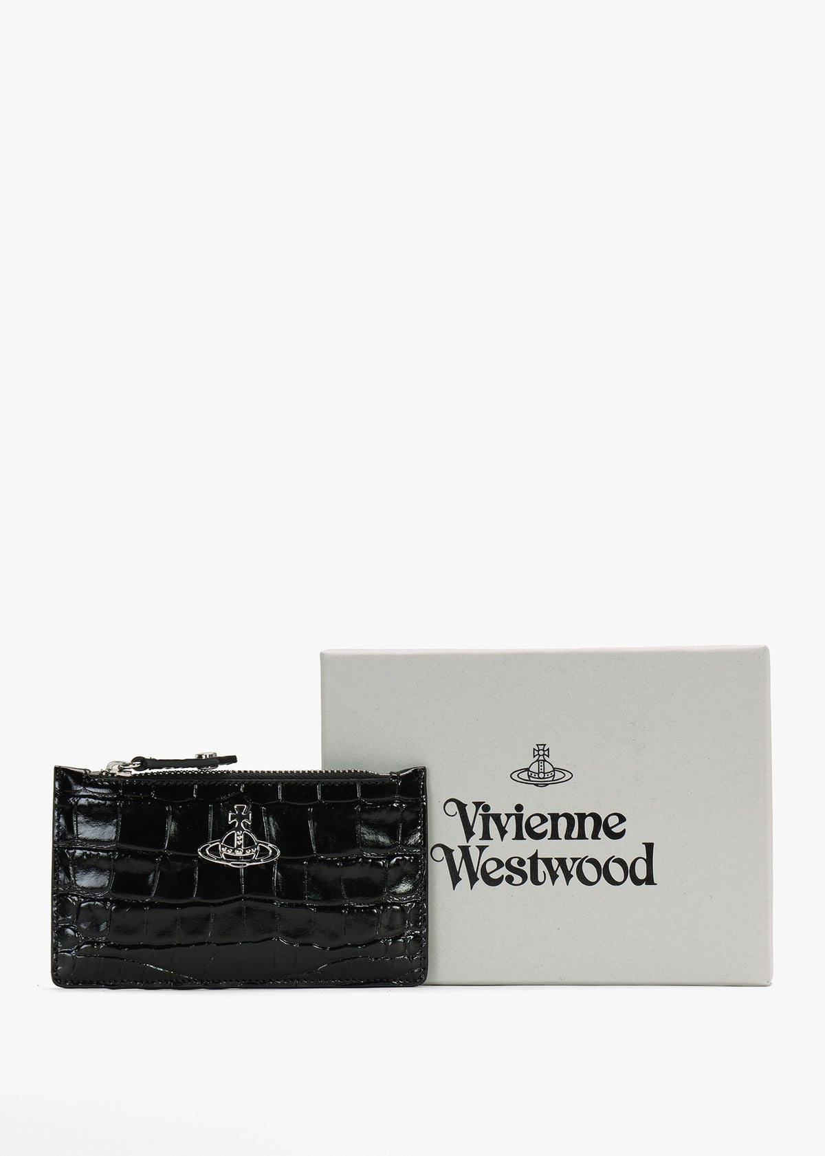 Slim Long Black Card Holder