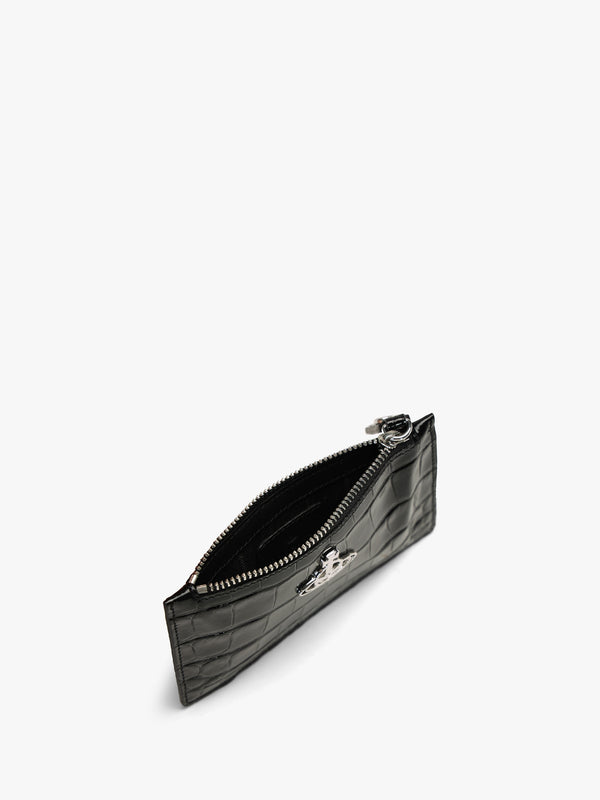 Slim Long Black Card Holder