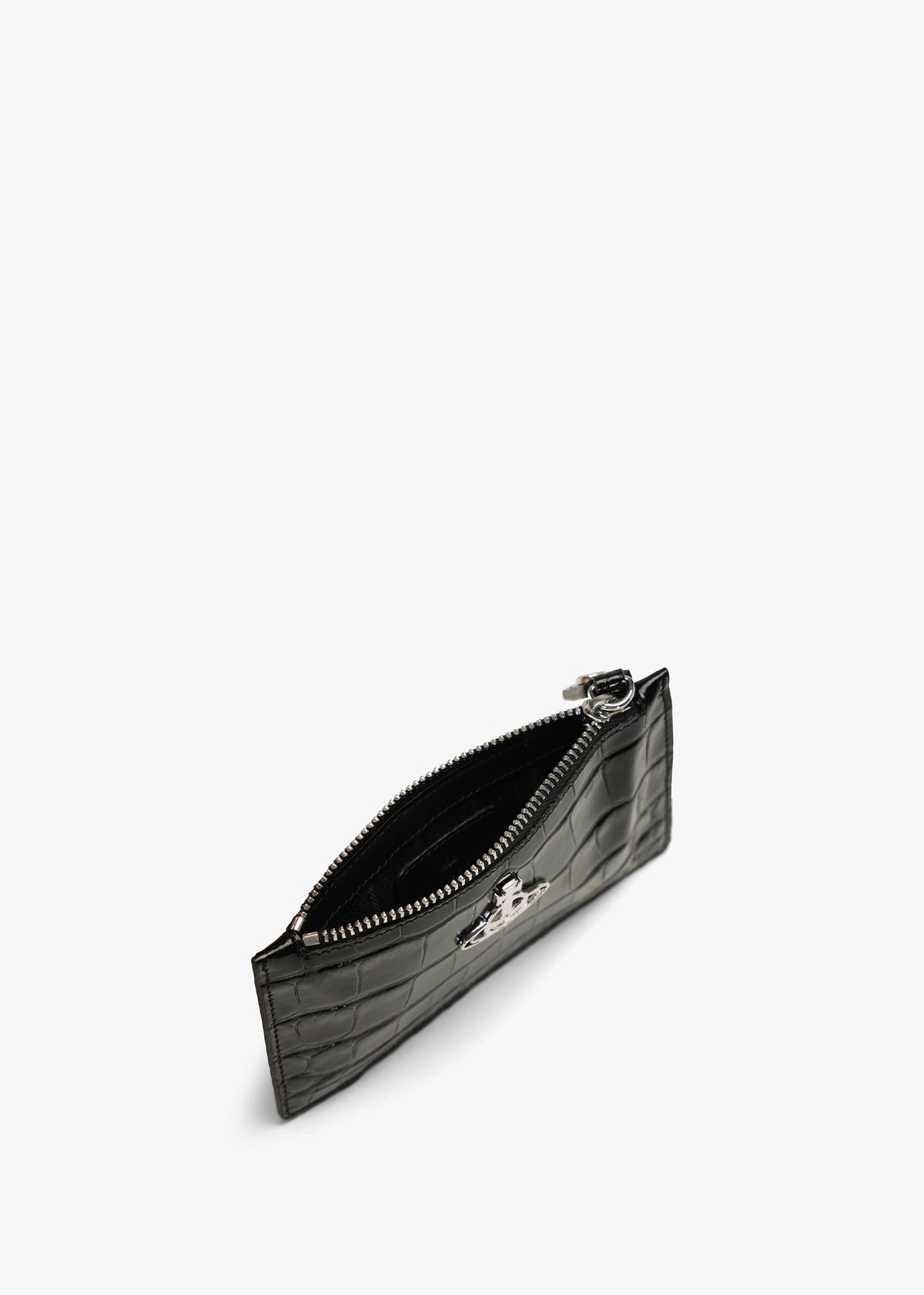 Slim Long Black Card Holder