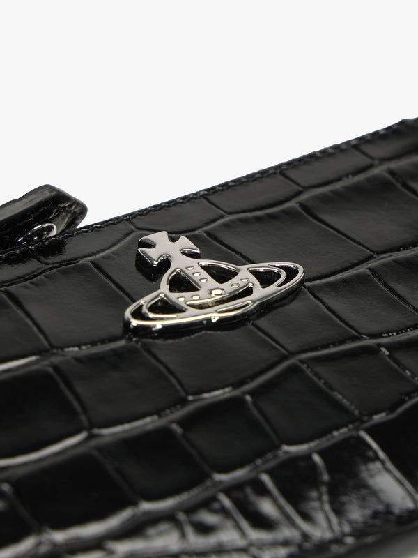Slim Long Black Card Holder