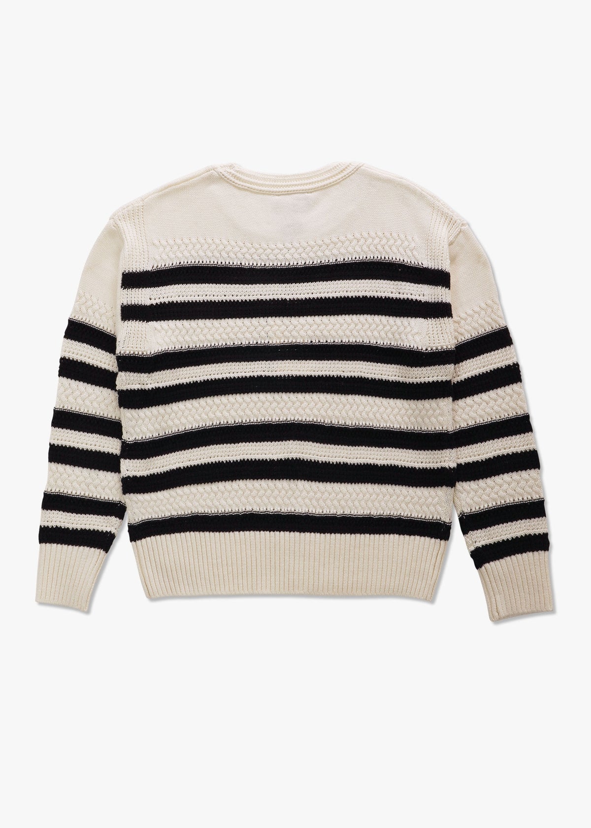 Black & White Striped Knitted Sweater