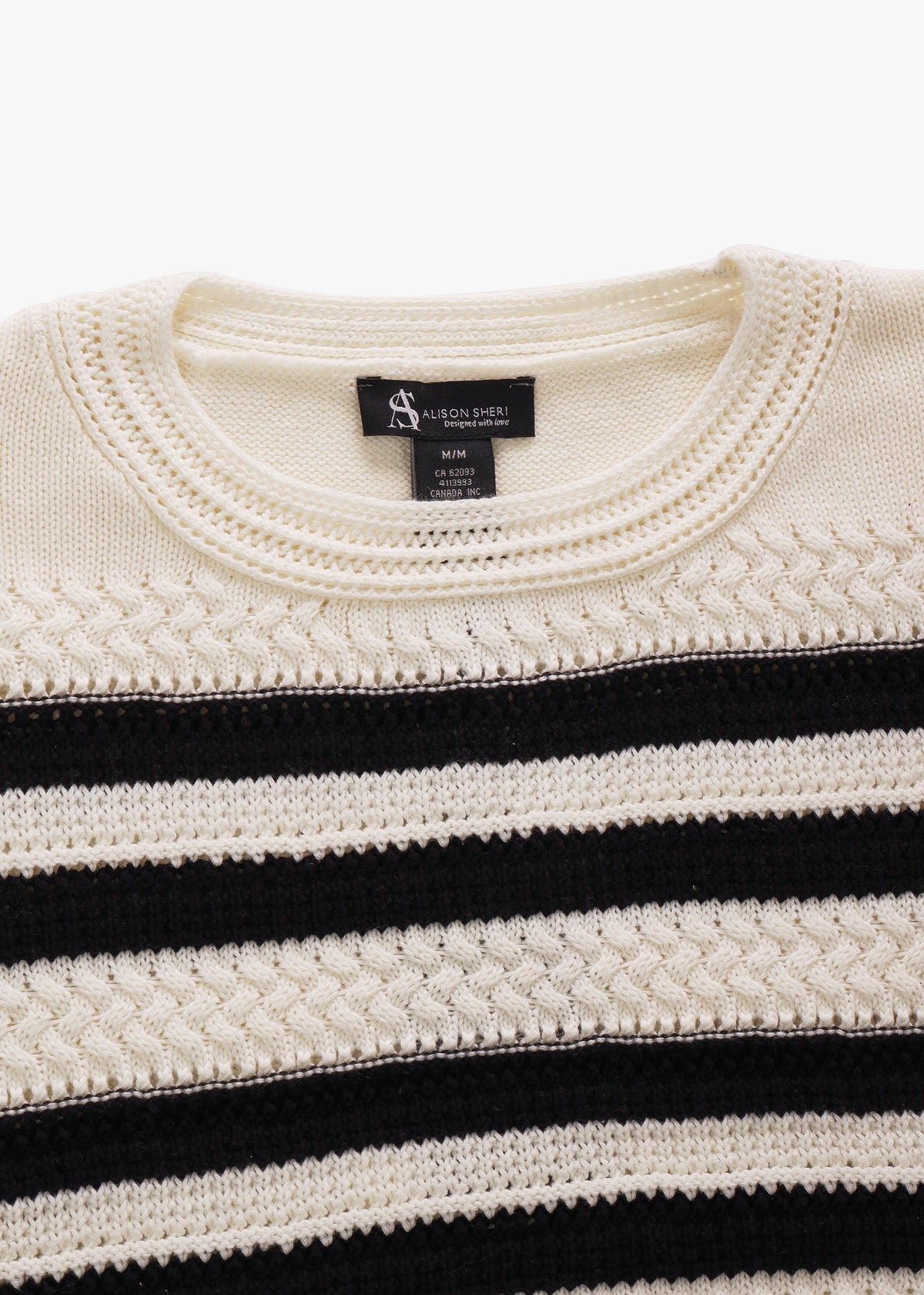 Black & White Striped Knitted Sweater