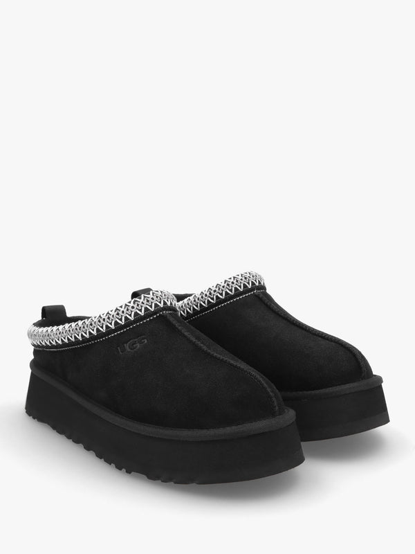 Tazz Black Suede Platform Mules
