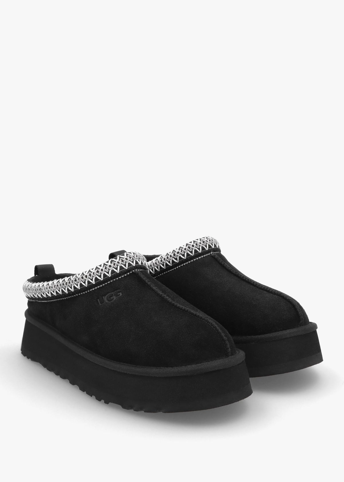 Tazz Black Suede Platform Mules