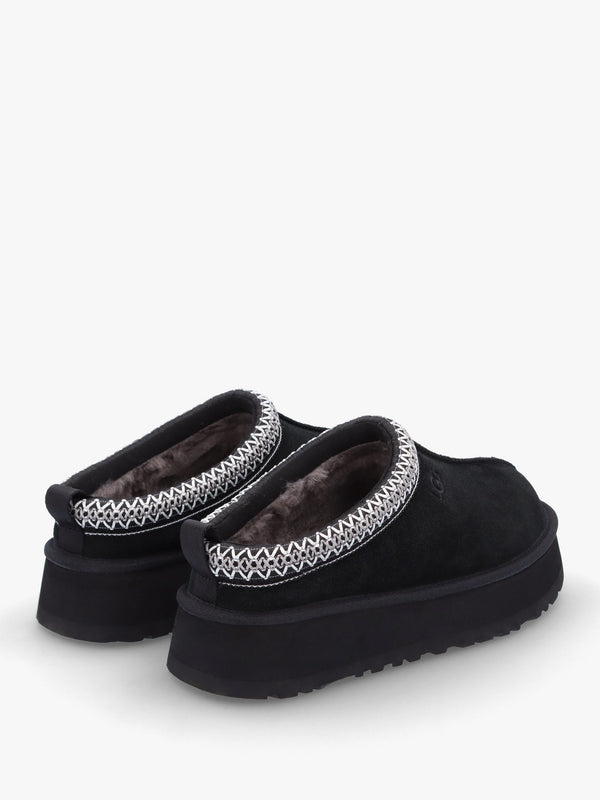 Tazz Black Suede Platform Mules
