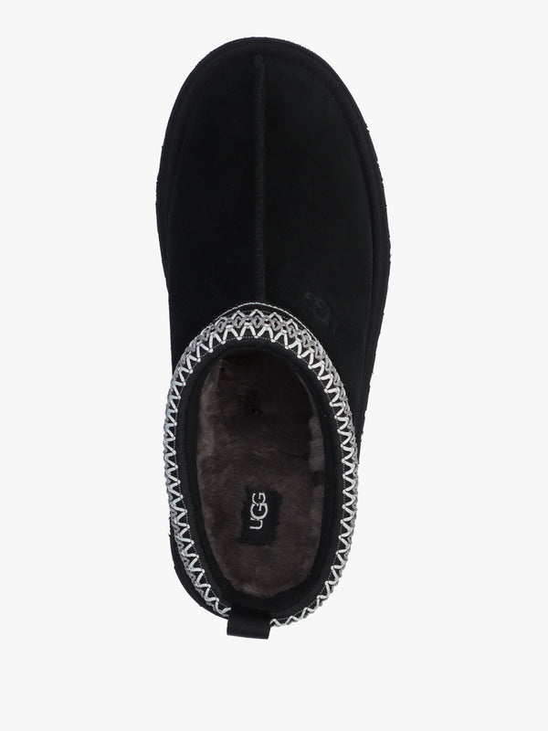 Tazz Black Suede Platform Mules