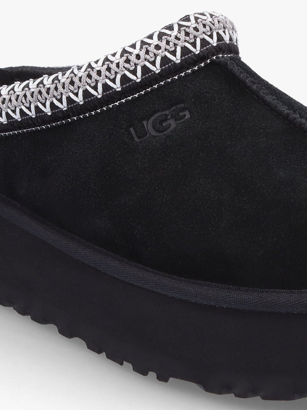 Tazz Black Suede Platform Mules