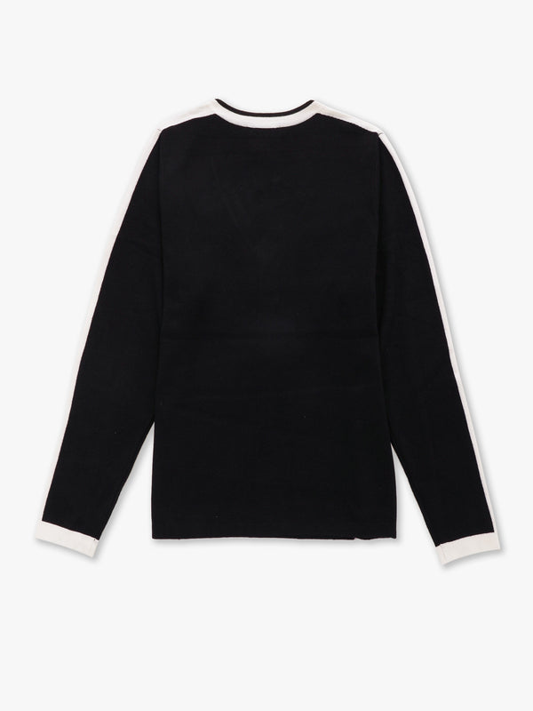 Black & White V Neck Sweater