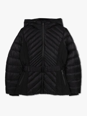 Quilted Black Belted Puffer Jacket