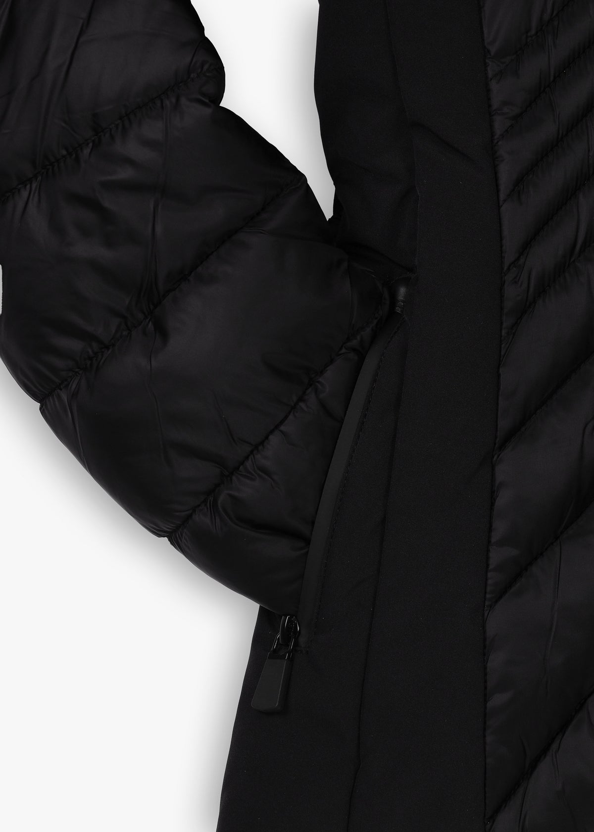 Quilted Black Belted Puffer Jacket
