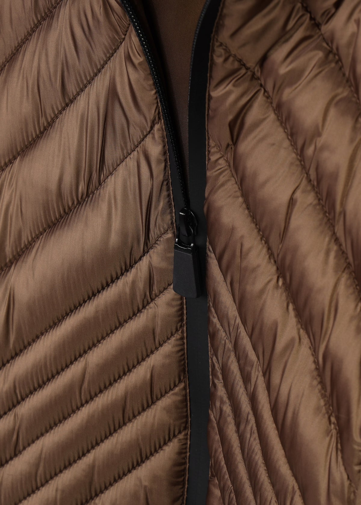 Quilted Bronze Belted Puffer Jacket