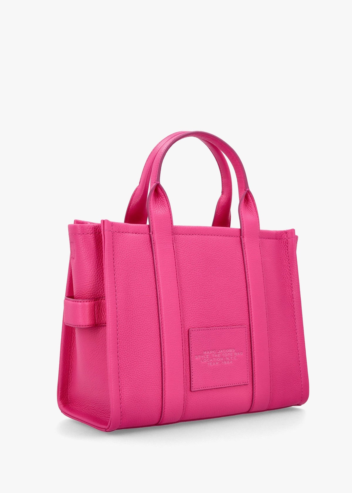 The Leather Medium Hot Pink Tote Bag