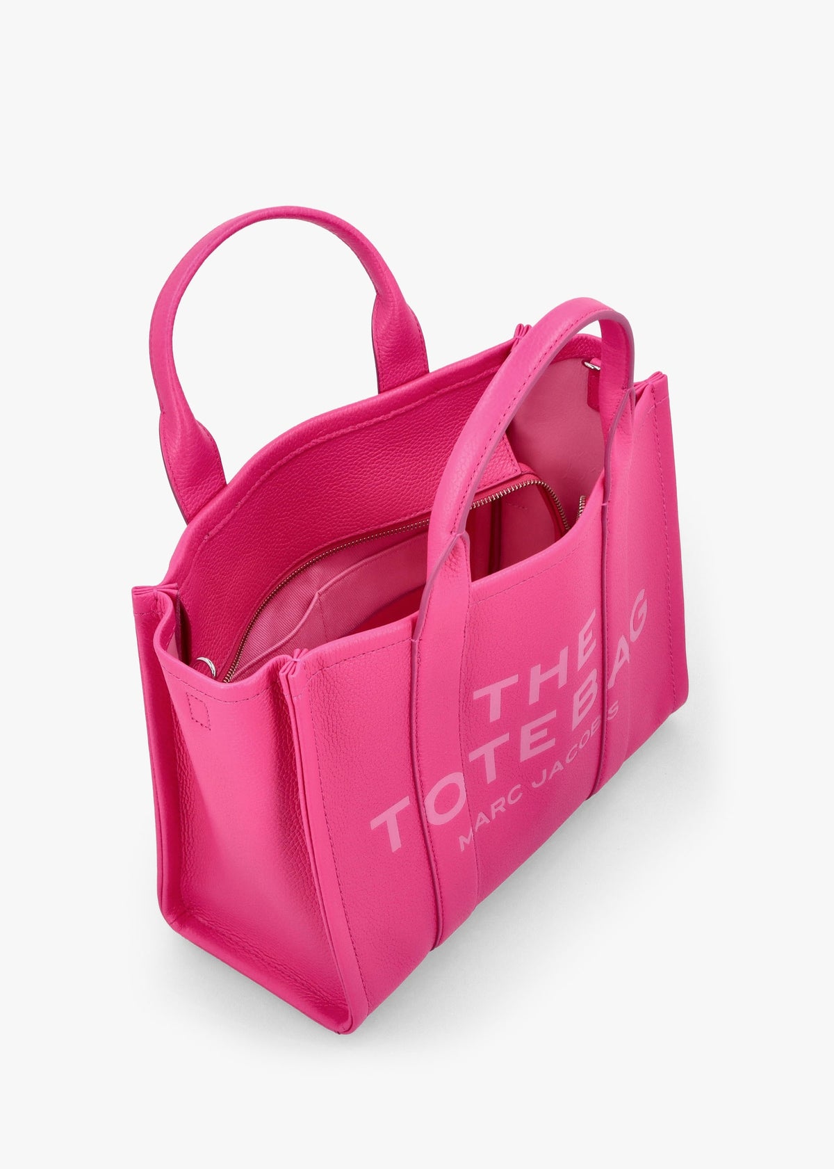 The Leather Medium Hot Pink Tote Bag