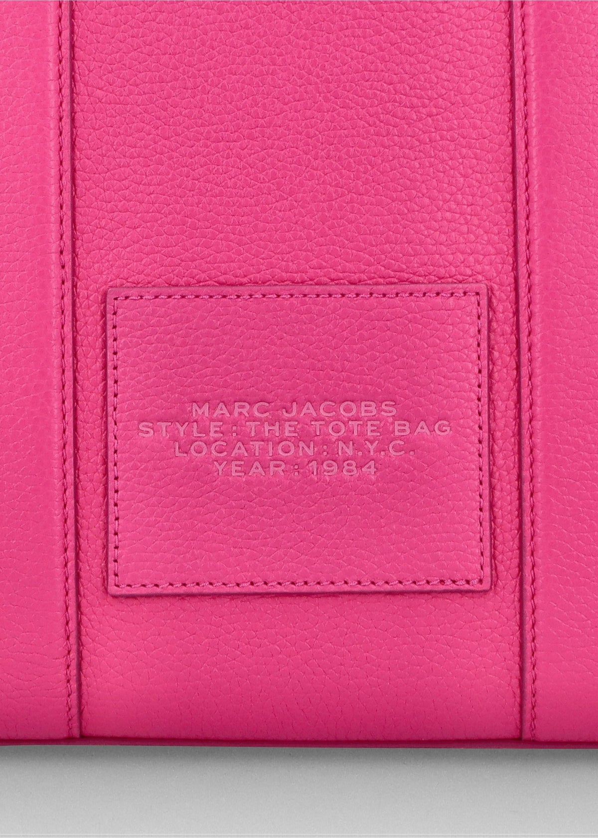 The Leather Medium Hot Pink Tote Bag