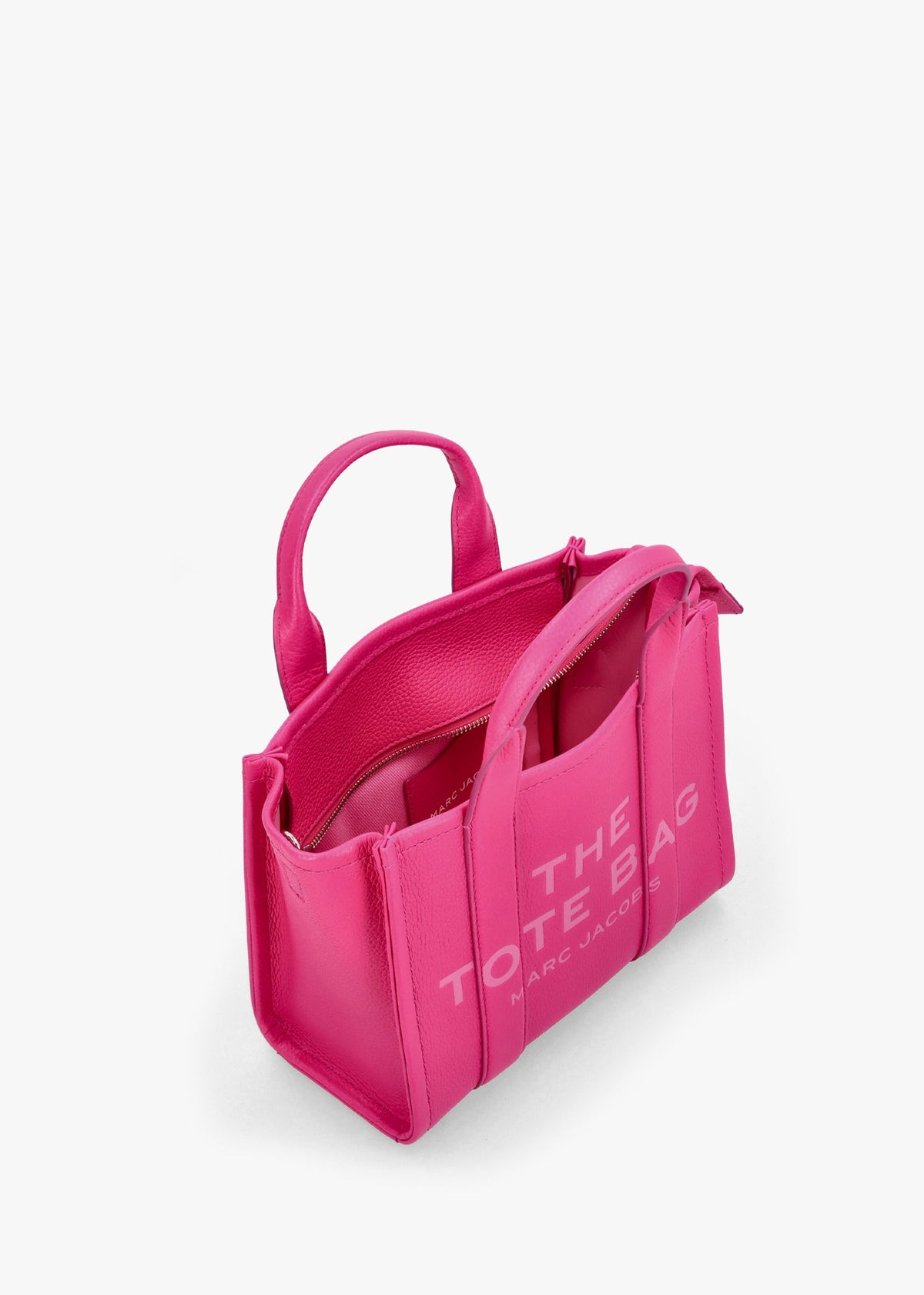 The Leather Small Hot Pink Tote Bag