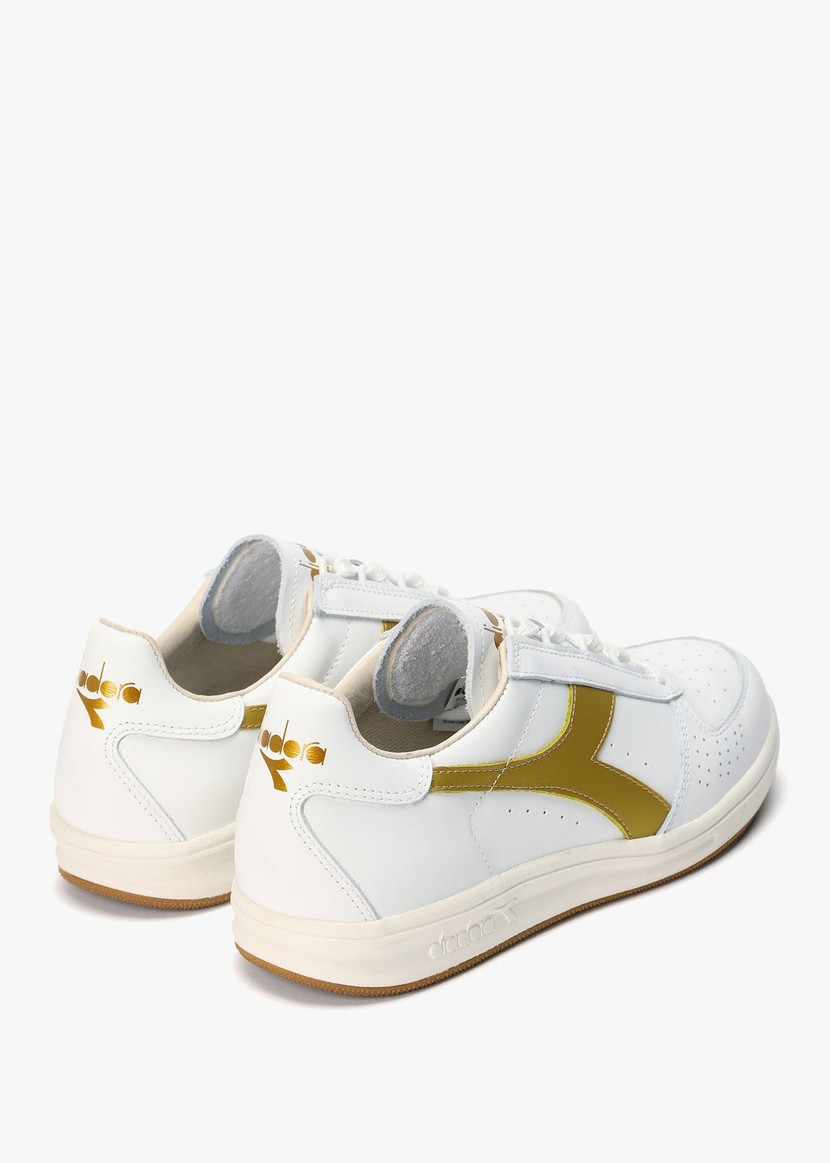 Men's B.Elite H Italia White Gold Leather Trainers