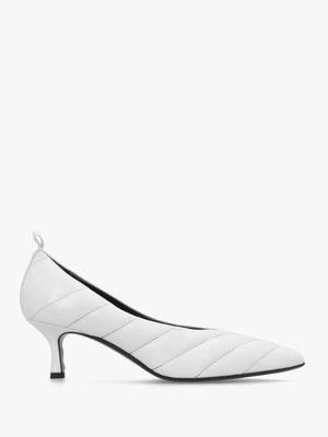 Coda White Patent Leather Court Shoes