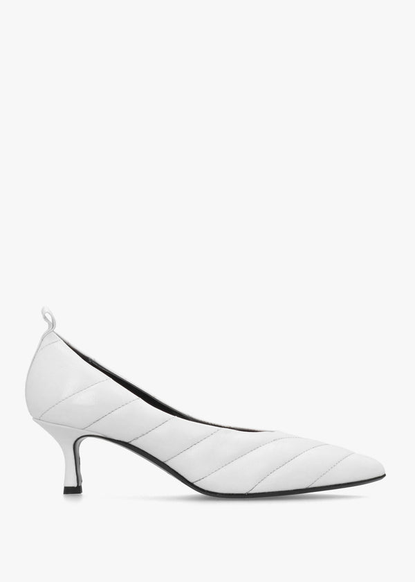 Coda White Patent Leather Court Shoes