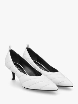 Coda White Patent Leather Court Shoes