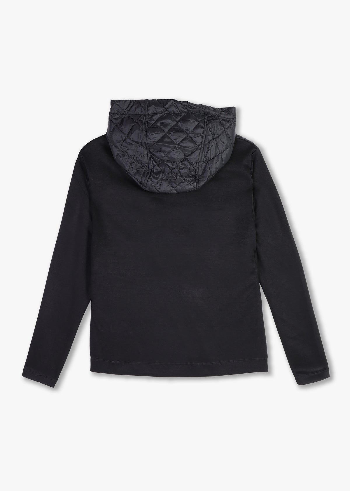 Quilted Black Lightweight Hoody