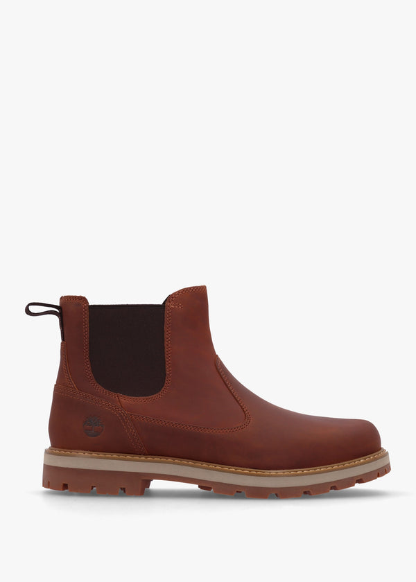 Men’s Britton Road Mid Rust Leather Chelsea Boots