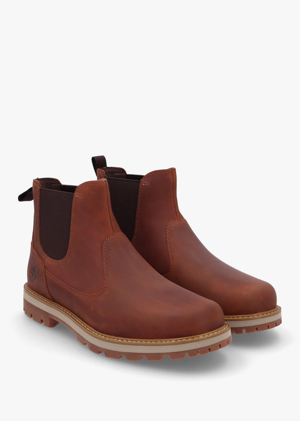 Men’s Britton Road Mid Rust Leather Chelsea Boots