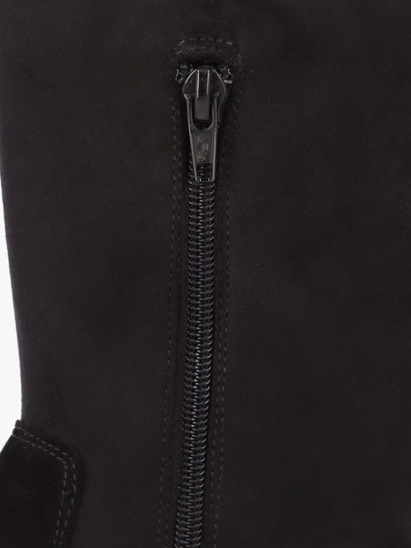 Larisa Black Suede Stretch Over The Knee Boots