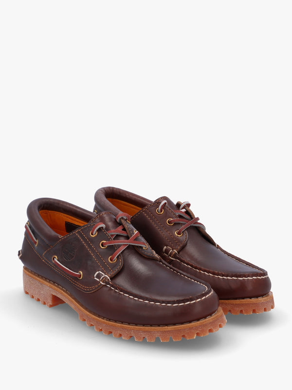 Men’s Authentic Brown Leather Boat Shoes