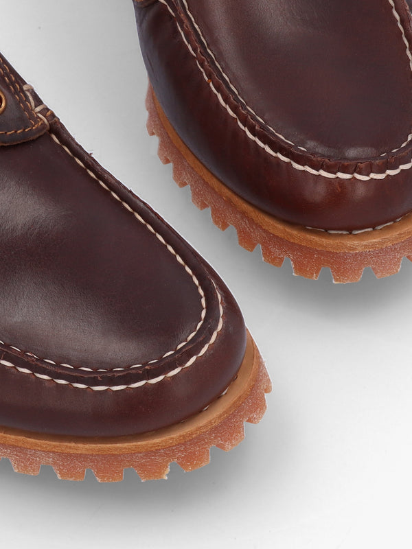 Men’s Authentic Brown Leather Boat Shoes