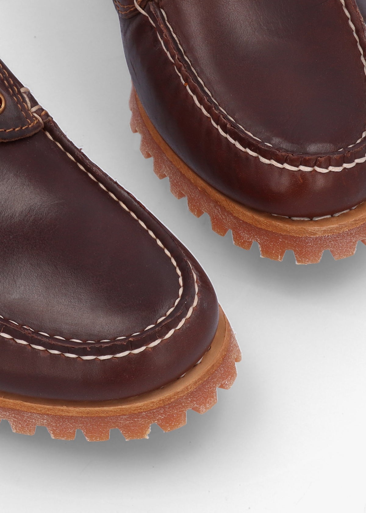 Men’s Authentic Brown Leather Boat Shoes