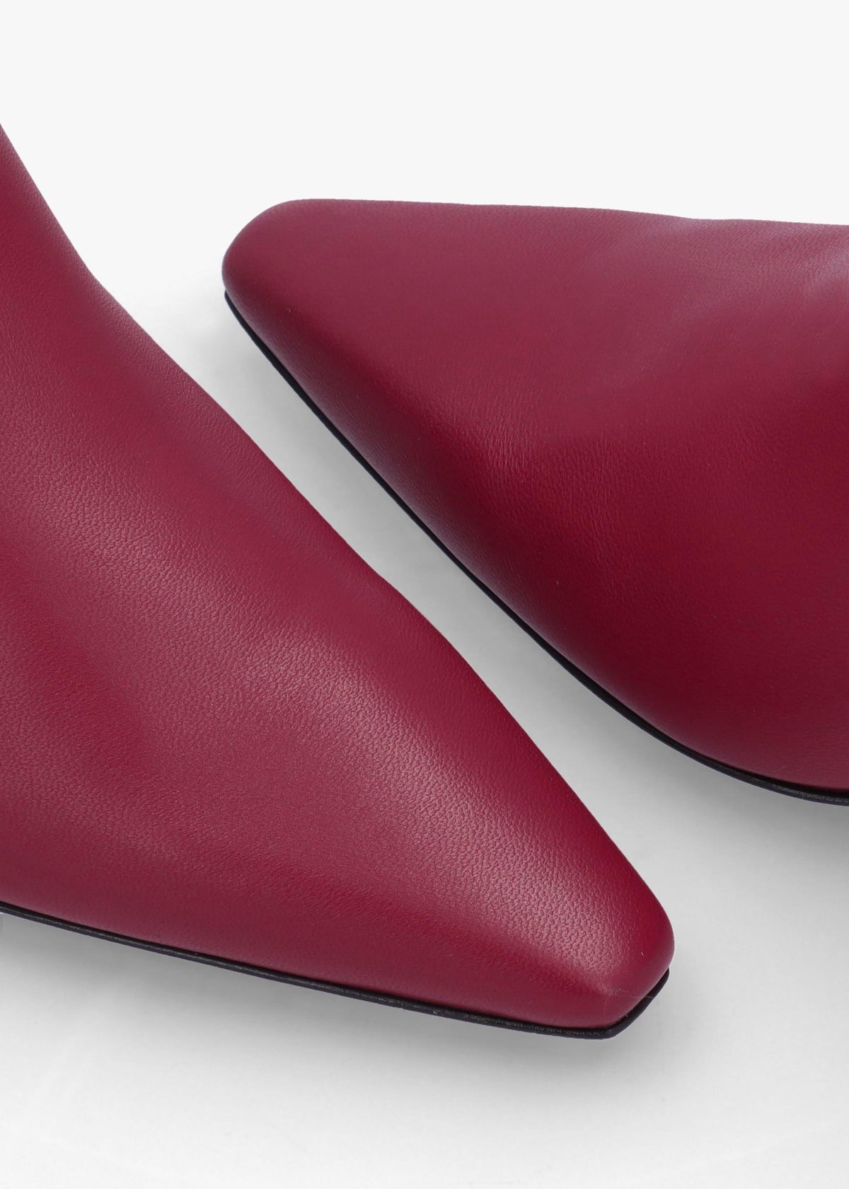 Sedda Burgundy Leather Low Heel Ankle Boots