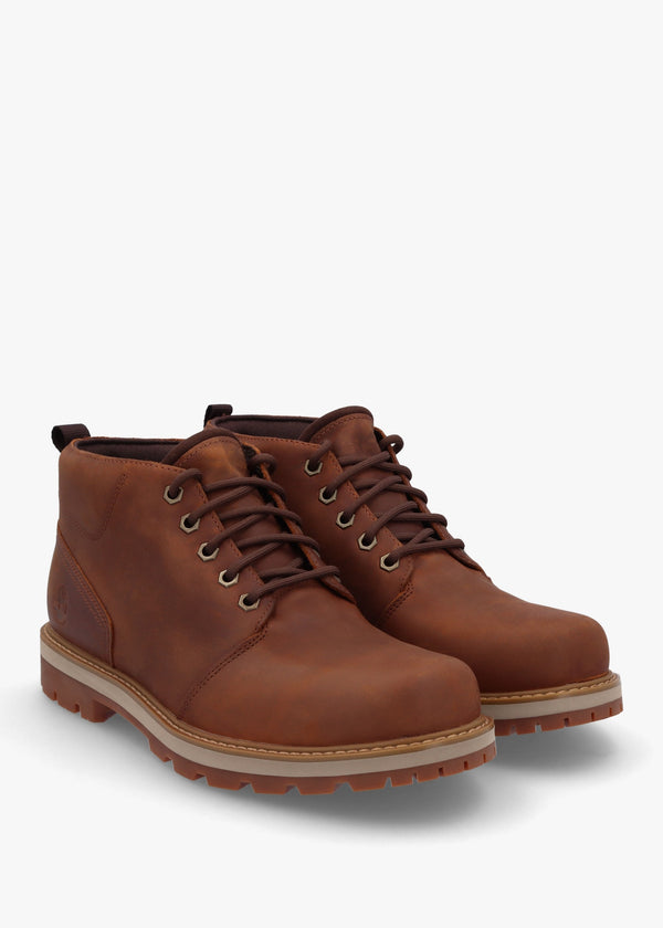 Men’s Britton Road Mid Lace Up Rust Waterproof Chukka Boots