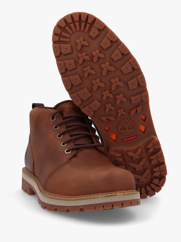 Men’s Britton Road Mid Lace Up Rust Waterproof Chukka Boots
