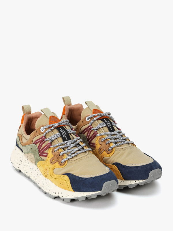 Men’s Yamano 3 Beige Suede & Nylon Trainers