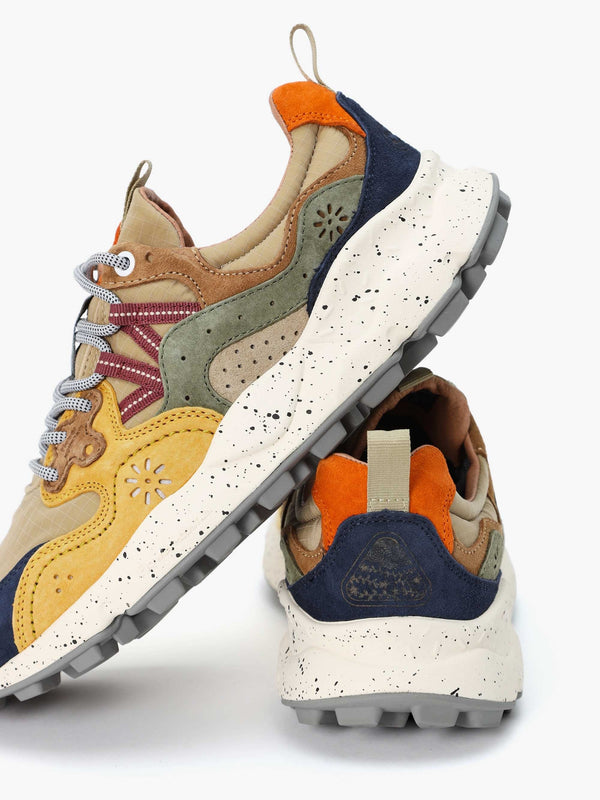 Men’s Yamano 3 Beige Suede & Nylon Trainers