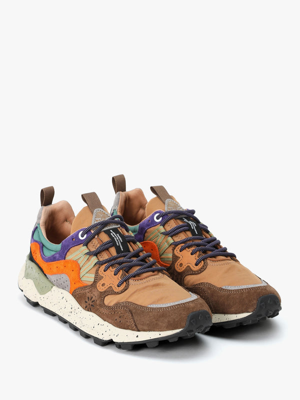 Men’s Yamano 3 Uni Beige Multicoloured Suede & Nylon Trainers