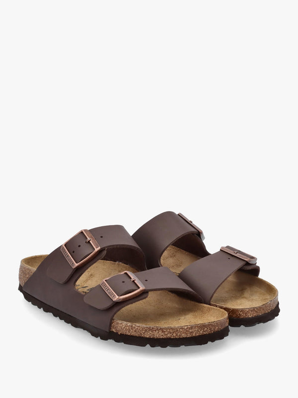 Arizona Birko-Flor Dark Brown Two Bar Mules